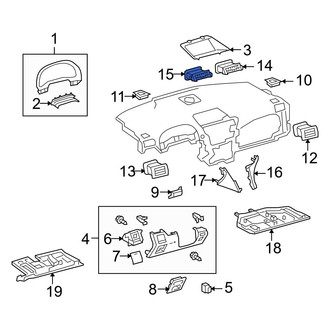 Lexus OE - Left Inner Dashboard Air Vent