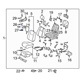 Lexus OE - Front Left Seat Lumbar Switch