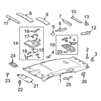 Lexus OE - Roof - Interior Trim (W/O Sunroof)