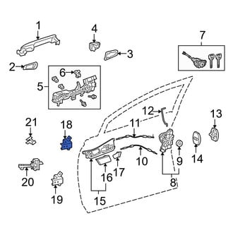 Lexus OE - Front Right Upper Door Hinge