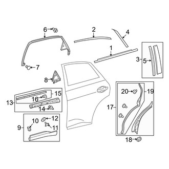 Lexus OE - Rear Door - Exterior Trim