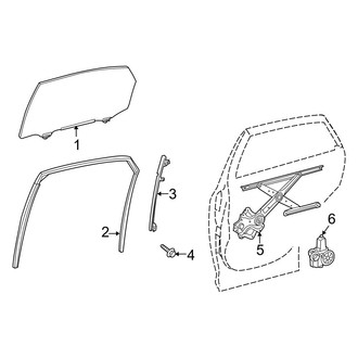Lexus OE - Rear Door - Glass & Hardware