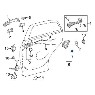 Lexus OE - Rear Door Latch Seal