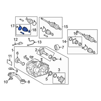 Lexus OE - Rear Left Outer CV Joint Boot Kit