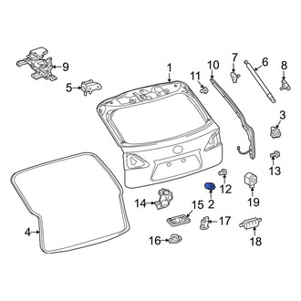 Lexus OE - Rear Liftgate Stop Bumper
