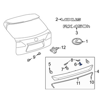 Lexus OE - Outer Liftgate Finish Panel Bolt