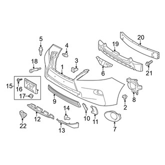 Lexus OE - Front Bumper - Bumper & Components (W/O Sport Package)