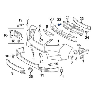 Lexus OE - Radiator Support Air Duct Clip
