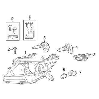Lexus OE - Front Lamps - Headlamp Components (Halogen, Japan Built)