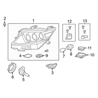 Lexus OE - Front Lamps - Headlamp Components (LED)