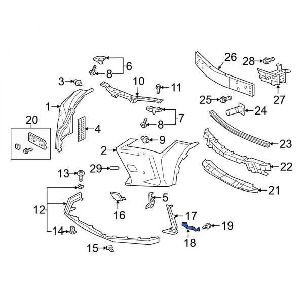 Fog Light Trim Bracket