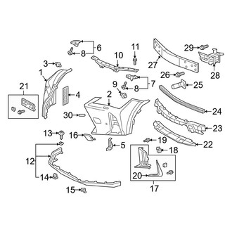 Lexus OE - Front Bumper - Bumper & Components (F Sport)