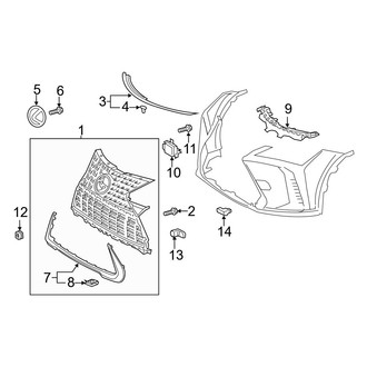 Lexus OE - Grille & Components (F Sport Design / F Sport Handling)