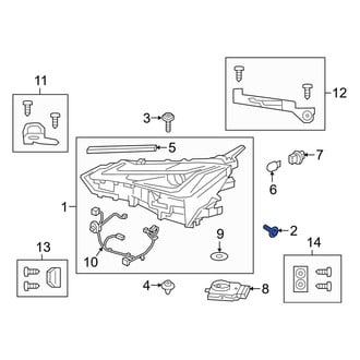 Lexus OE - Headlight Mounting Bolt