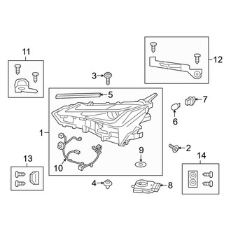Lexus OE - Front Lamps - Headlamp Components (Single Beam LED)