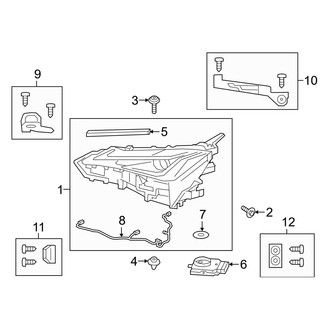 Lexus OE - Front Lamps - Headlamp Components (Triple Beam LED)