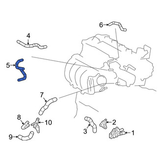 Lexus OE - Left Radiator Coolant Hose