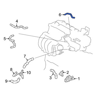 Lexus OE - Drive Motor Inverter Radiator Hose