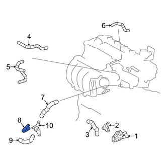 Lexus OE - Left Radiator Coolant Hose