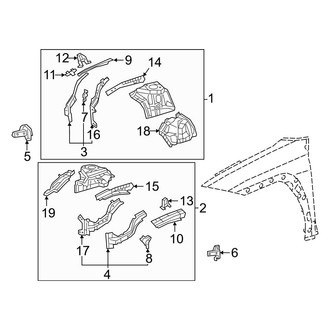 Lexus OE - Fender - Structural Components & Rails (Apron & Components)