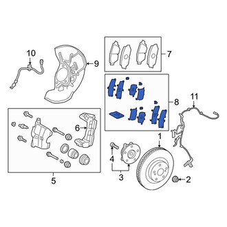 Lexus OE - Front Disc Brake Pad Shim Kit
