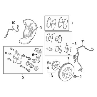 Lexus OE - Front Suspension - Brake Components