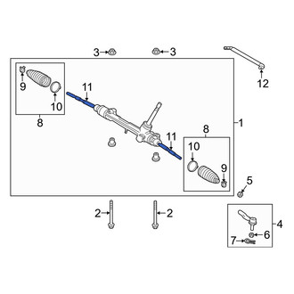 Lexus OE - Left Outer Steering Tie Rod End
