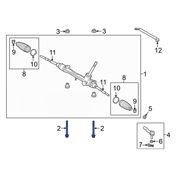 Rack and Pinion Bolt