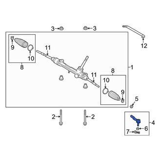 Lexus OE - Left Outer Steering Tie Rod End