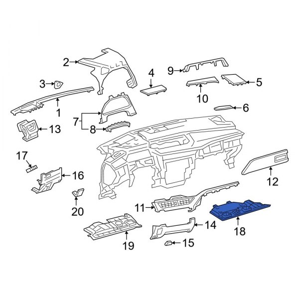 Instrument Panel Knee Bolster