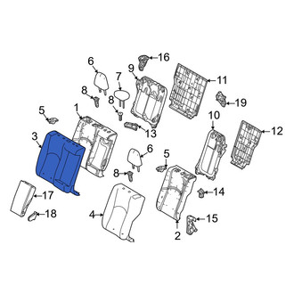 Lexus OE - Rear Right Seat Back Cushion Cover