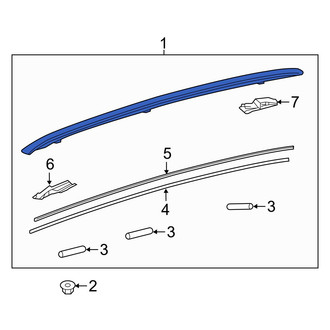 Lexus OE - Left Roof Luggage Carrier Side Rail