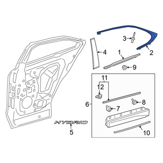 Lexus OE - Rear Left Door Reveal Molding