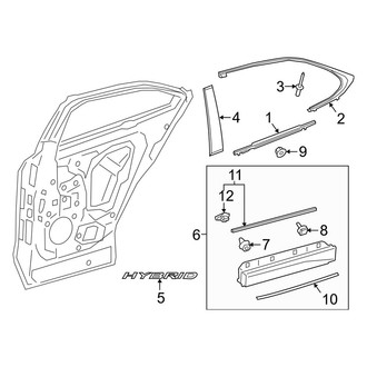 Lexus OE - Rear Door - Exterior Trim
