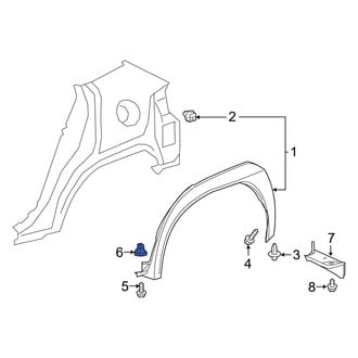 Lexus OE - Fender Liner Grommet