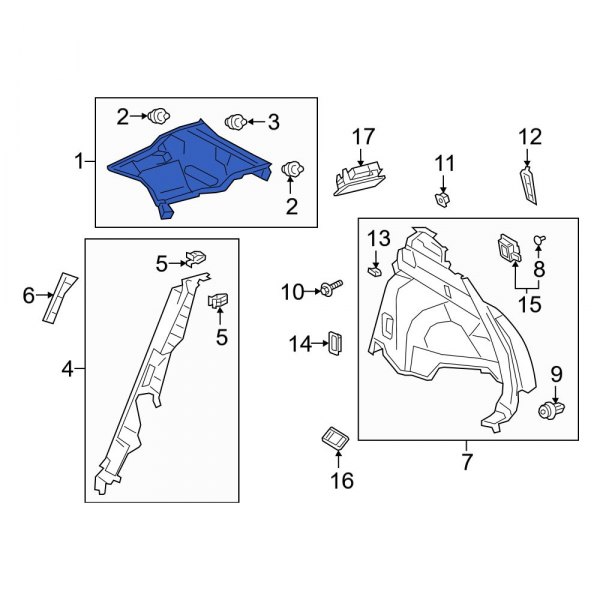 Interior Quarter Panel Trim Panel