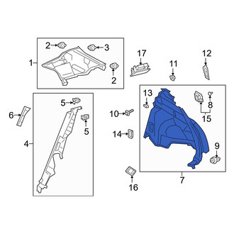Lexus OE - Rear Right Upper Interior Quarter Panel Trim Panel