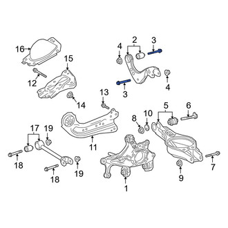 Lexus OE - Front Forward Suspension Control Arm Bolt