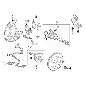 Lexus OE - Disc Brake Caliper Anchor Plate Bolt
