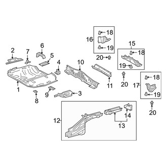 Lexus OE - Rear Body & Floor - Floor & Rails