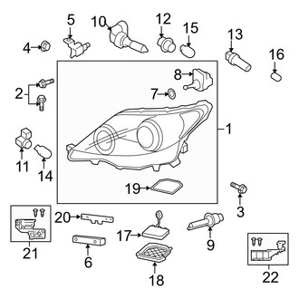 Lexus OE - Front Lamps - Headlamp Components (Halogen)