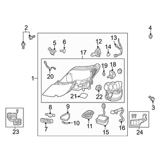 Lexus OE - Front Lamps - Headlamp Components (LED)