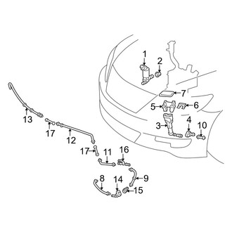 Lexus OE - Front Lamps - Washer Components (L)