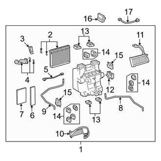 Lexus OE - Air Conditioner & Heater - Evaporator & Heater Components (Front), (L)