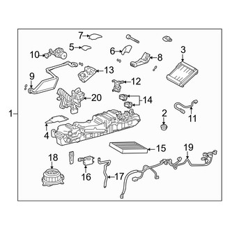 Lexus OE - Air Conditioner & Heater - Evaporator Components (Rear, With Ottoman Seat), (L)