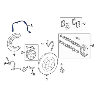Lexus OE - Front Left Disc Brake Pad Wear Sensor