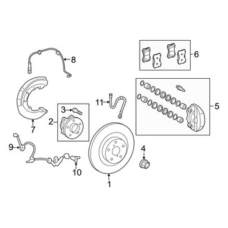 Lexus OE - Front Suspension - Brake Components (L)