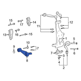 Lexus OE - Front Right Upper Rearward Suspension Control Arm