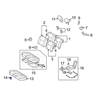 Lexus OE - Rear Seat Cushion Clip