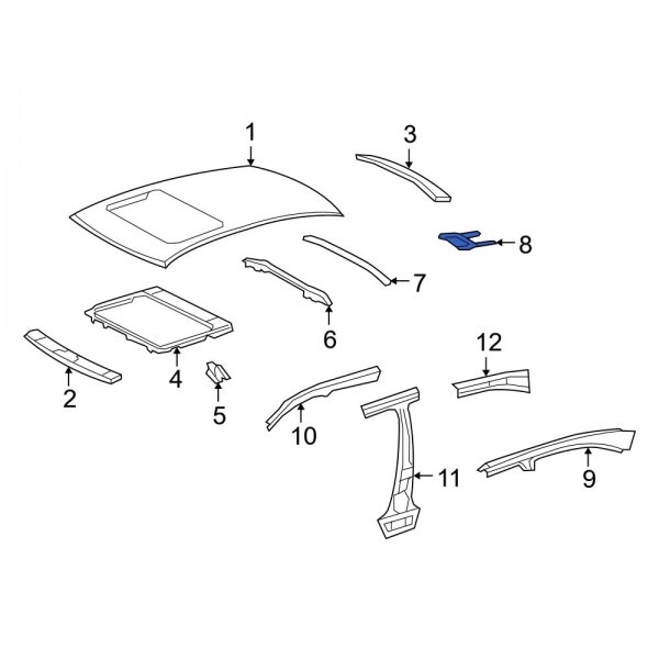 Roof Panel Reinforcement Bracket